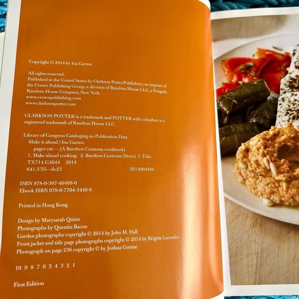 First Edition 2014 Ina Garten Make It Ahead, a Barefoot Contessa Cookbook - Picture 2 of 11